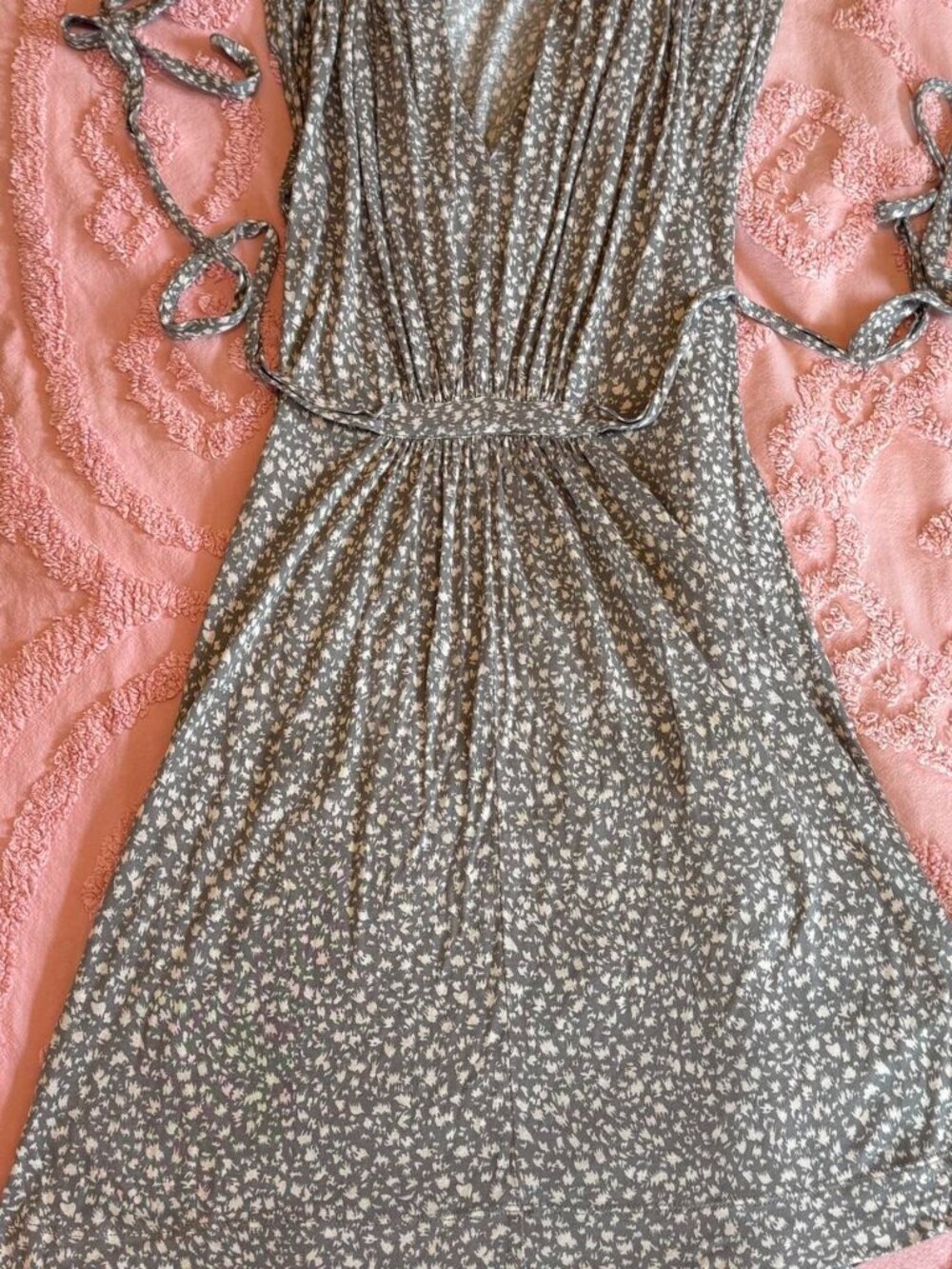 French Connection Women's Grey and White Dress